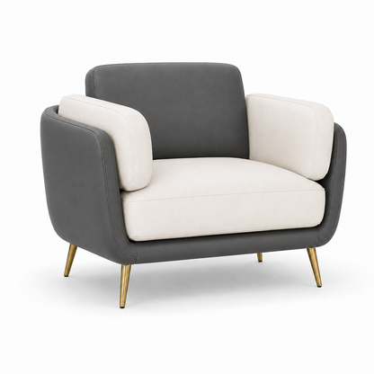 Orbit 3+2+1 Sofa Set, 1 seater, grey, studio view