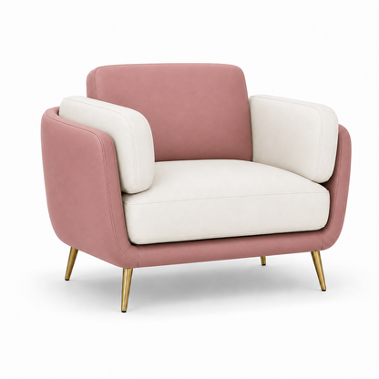 Orbit 3+2+1 Sofa Set, 1 seater, pink, studio view