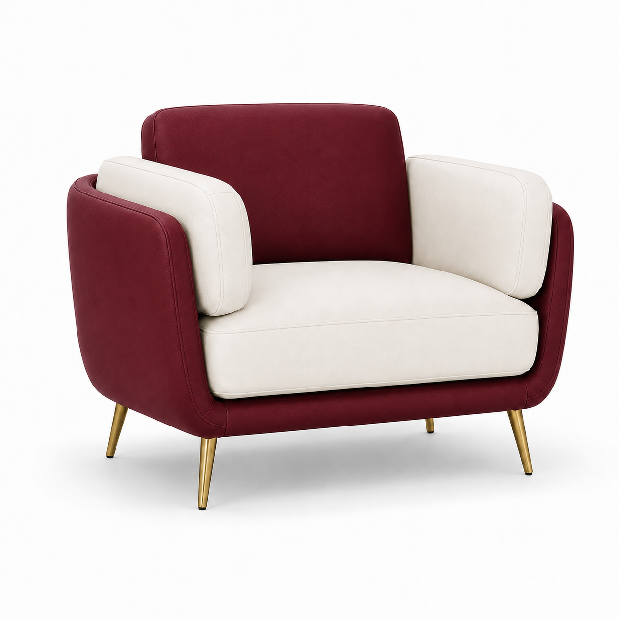 Orbit 3+2+1 Sofa Set, 1 seater, red, studio view
