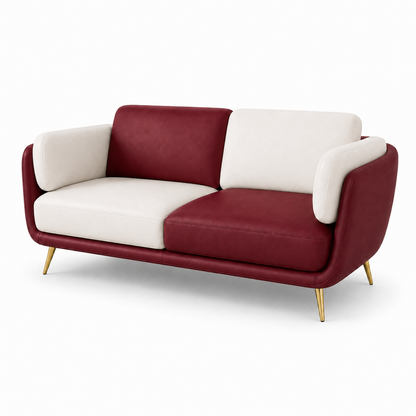 Orbit 3+2+1 Sofa Set, 2 seater, red, studio view