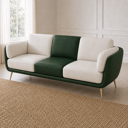 Orbit 3+2+1 Sofa Set, 3 seater, green, detail view