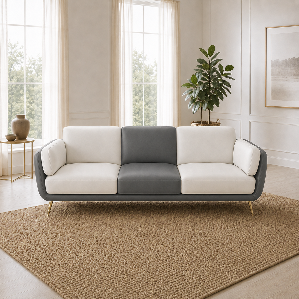 Orbit 3+2+1 Sofa Set, 3 seater, grey, room view