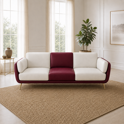 Orbit 3+2+1 Sofa Set, 3 seater, red, room view
