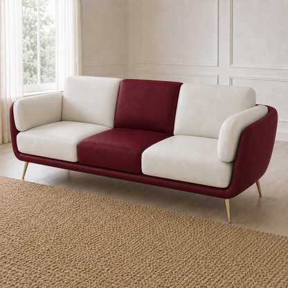 Orbit 3+2+1 Sofa Set, 3 seater, red, detail view