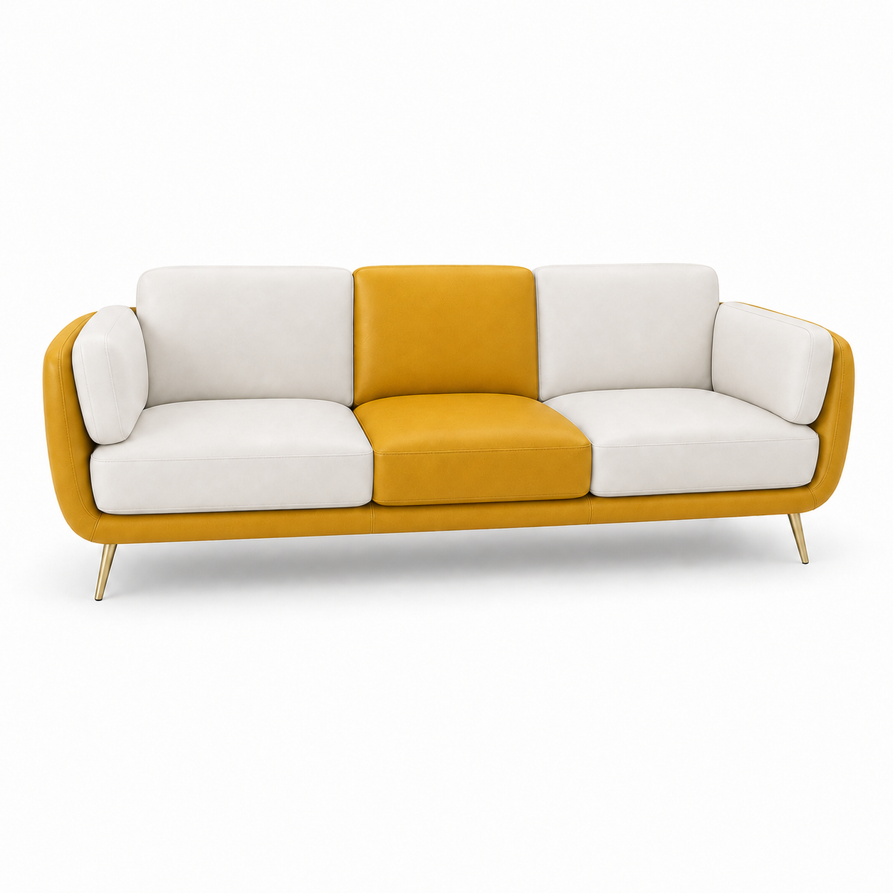 Orbit 3+2+1 Sofa Set, 3 seater, yellow, studio view