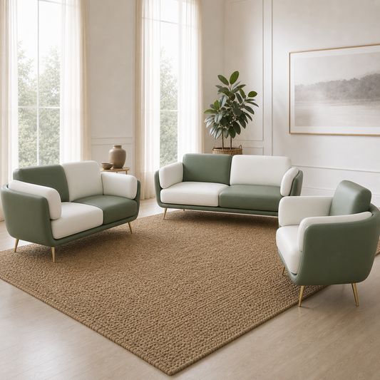 Orbit - 3+2+1 Sofa Set, alternate room angle of the complete 3+2+1 sofa set