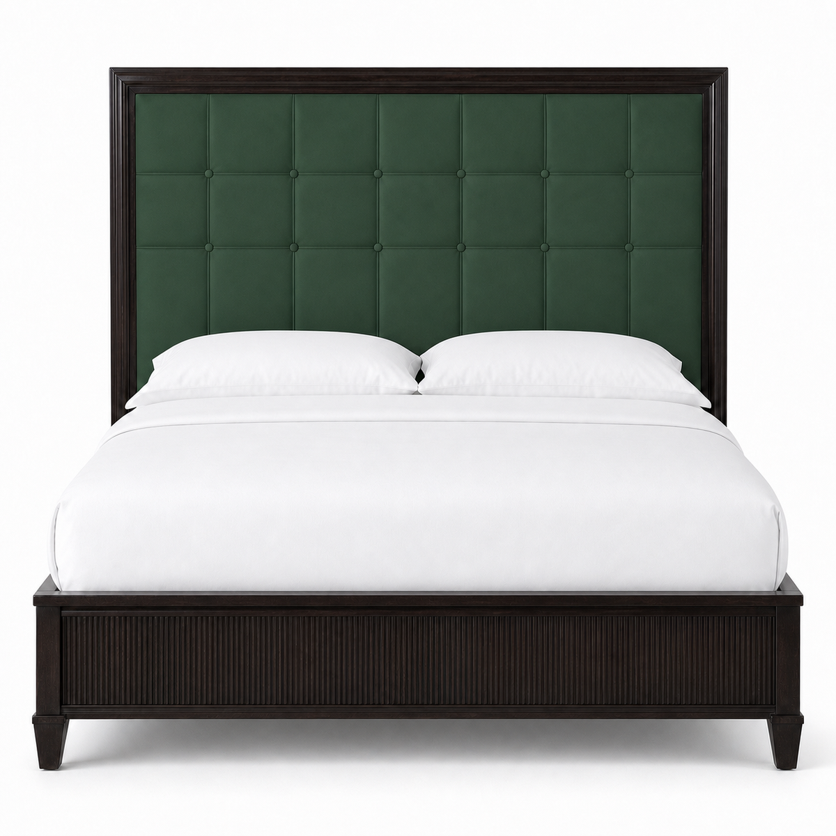 Orson - Bed Green plain white background view