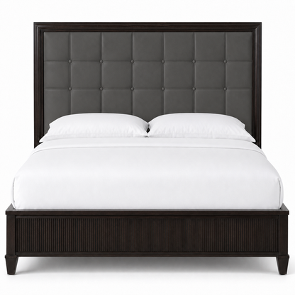 Orson - Bed Grey plain white background view