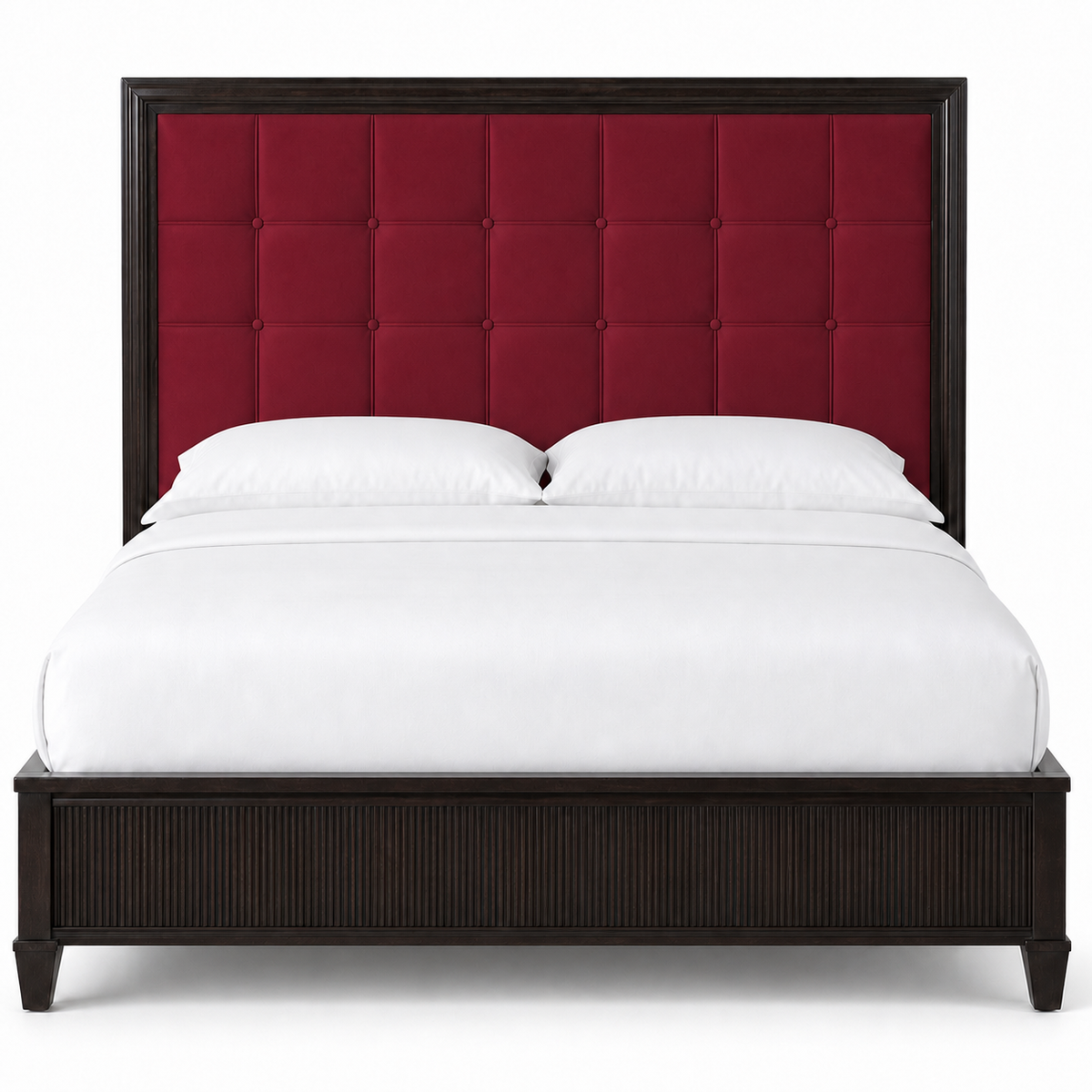 Orson - Bed Red plain white background view