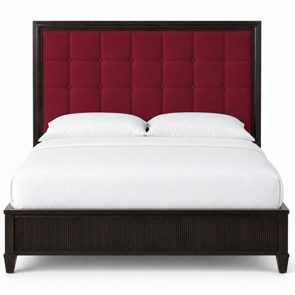 Orson - Bed Red plain white background view