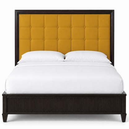 Orson - Bed Yellow plain white background view