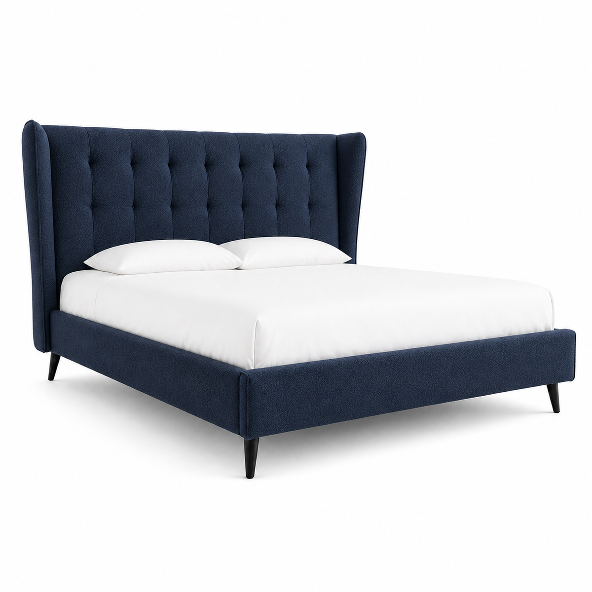 Ovie - Bed Blue plain white background view