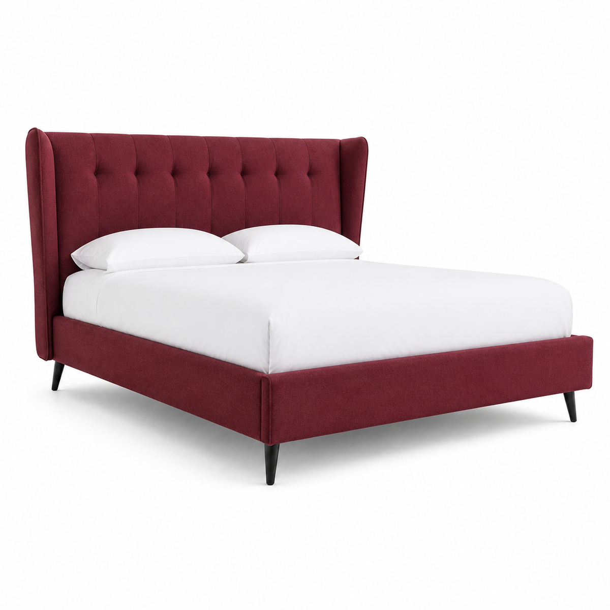 Ovie - Bed Red plain white background view