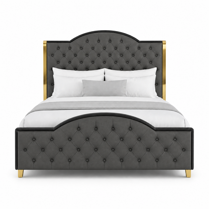 Pace - Bed Grey plain white background view