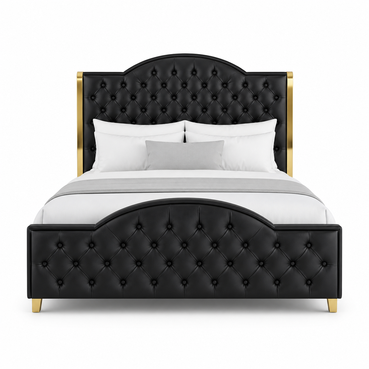 Pace - Bed, complete front three-quarter studio bed view