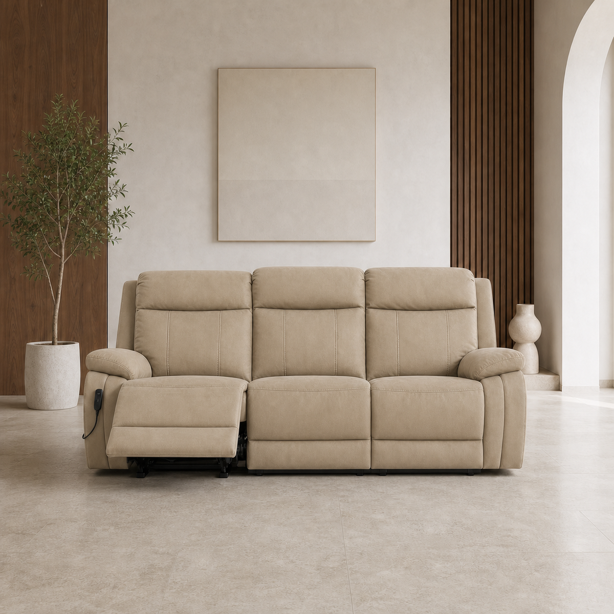 Panorama Recliner 3 seater beige 01 main