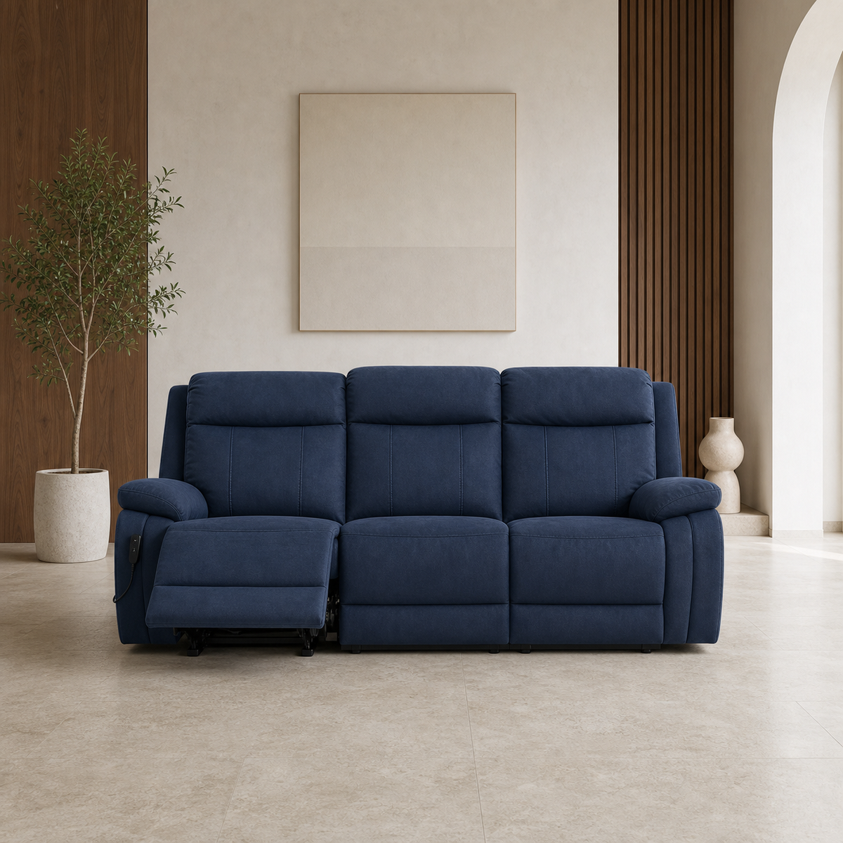 Panorama Recliner 3 seater blue 01 main