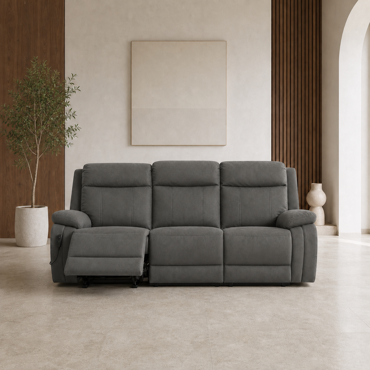 Panorama Recliner 3 seater grey 01 main