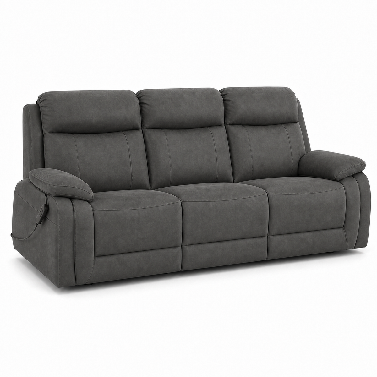 Panorama Recliner 3 seater grey 02 white