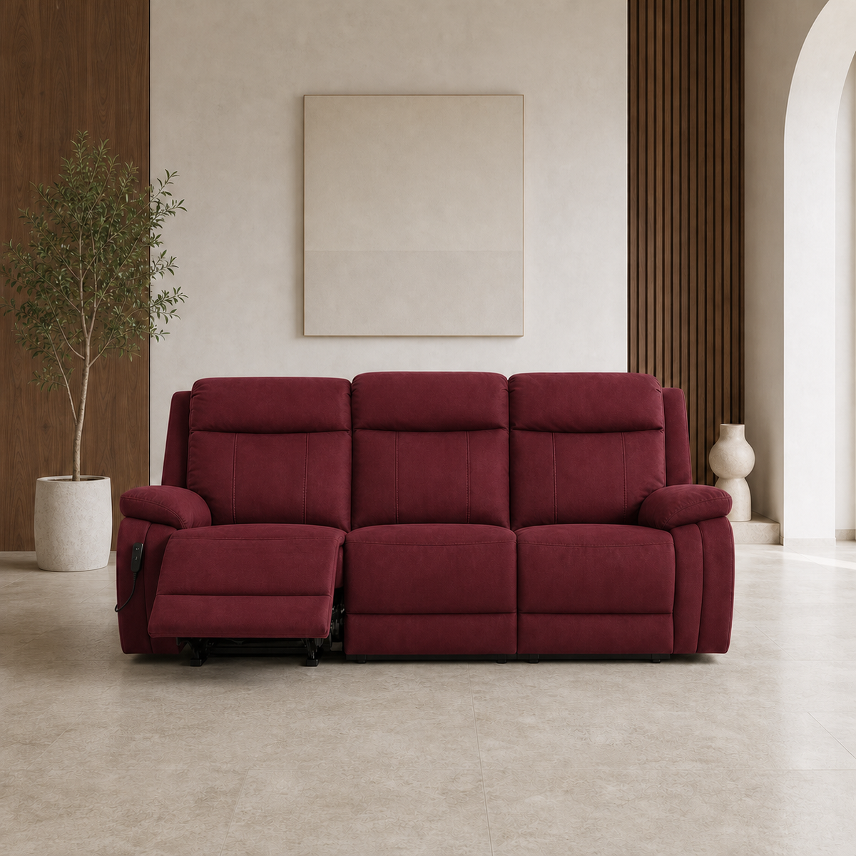 Panorama Recliner 3 seater red 01 main