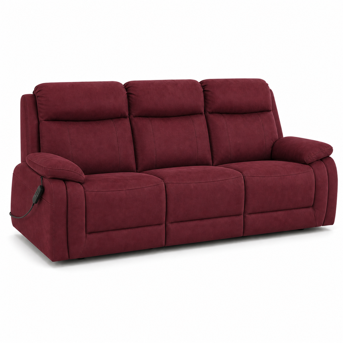 Panorama Recliner 3 seater red 02 white