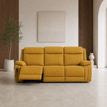 Panorama Recliner 3 seater yellow 01 main