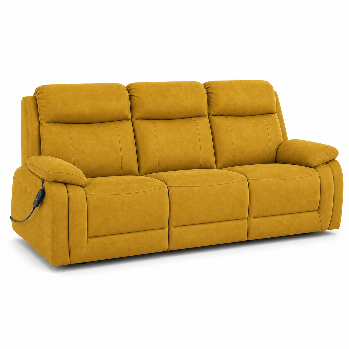 Panorama Recliner 3 seater yellow 02 white