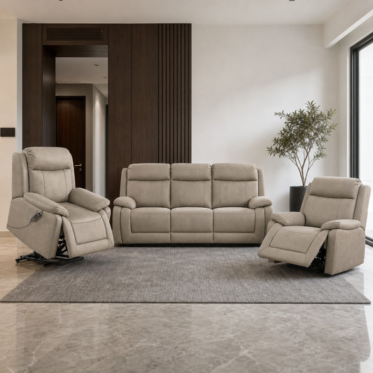 Panorama Recliner complete configuration in an editorial living room