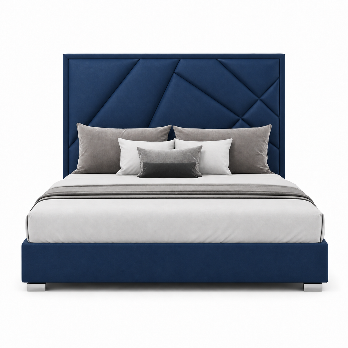 Pax - Bed Blue plain white background view