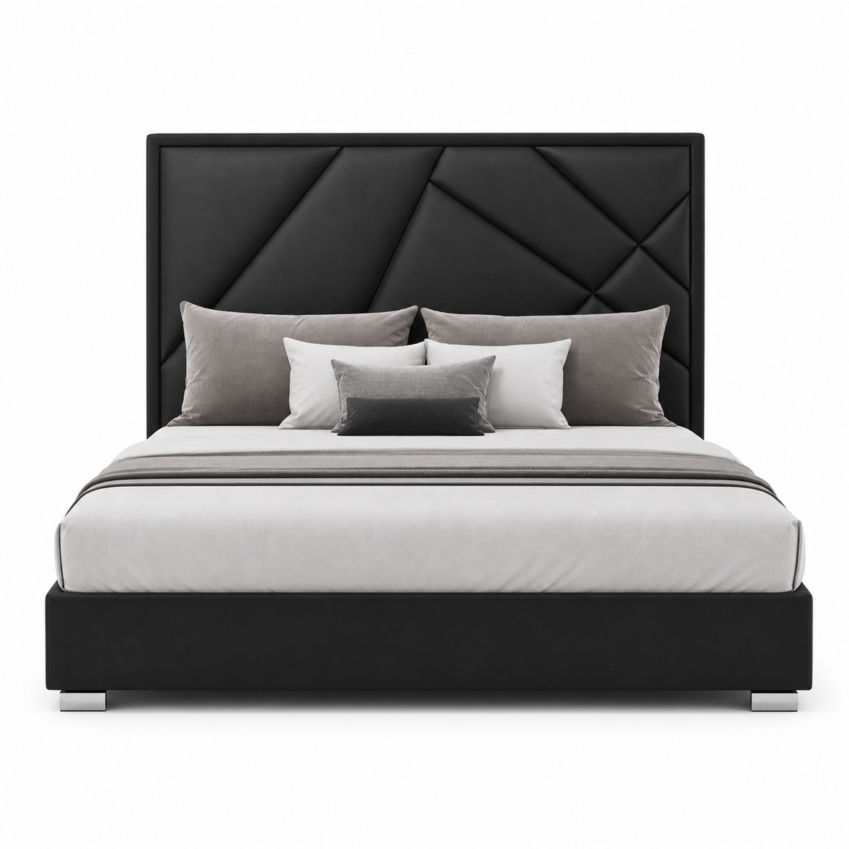 Pax - Bed, complete front three-quarter studio bed view