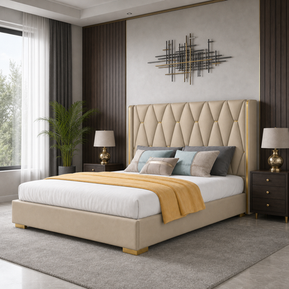 Penn - Bed Beige lifestyle view