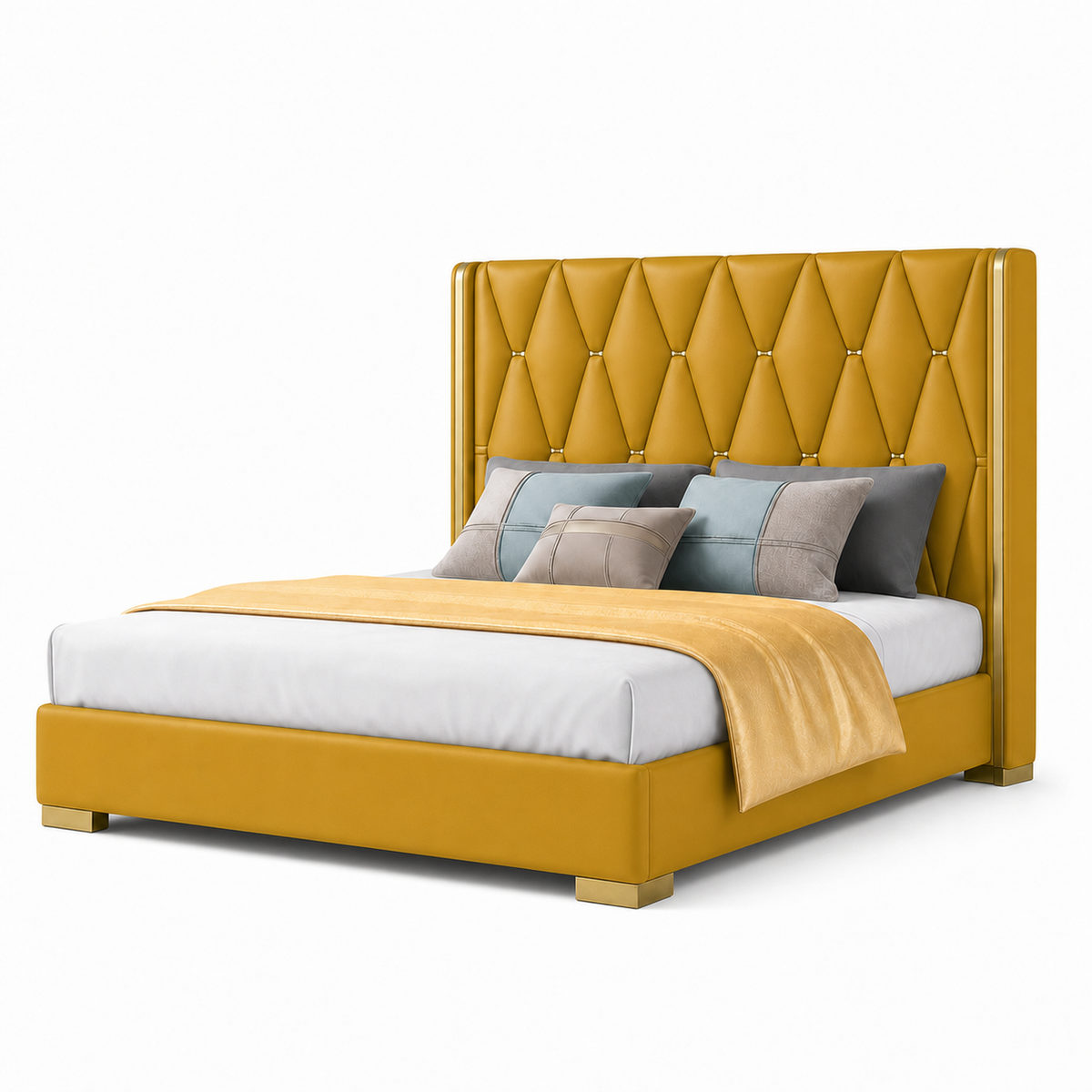 Penn - Bed Yellow plain white background view