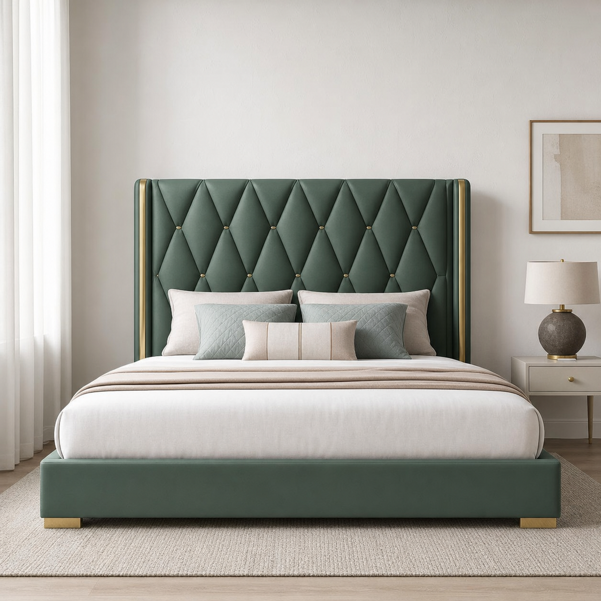 Penn - Bed, complete straight-on bed view