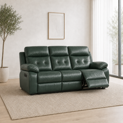 Perch Recliner 3 seater green 01 main
