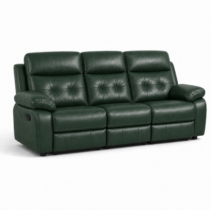 Perch Recliner 3 seater green 02 white