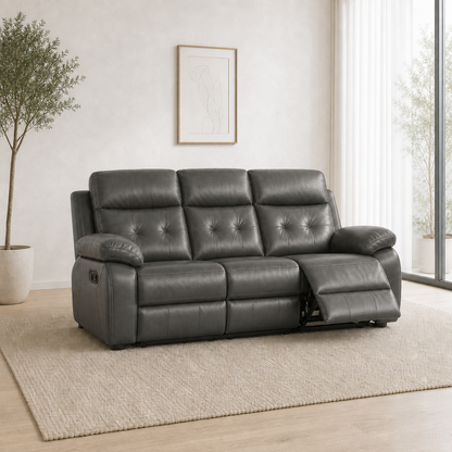Perch Recliner 3 seater grey 01 main