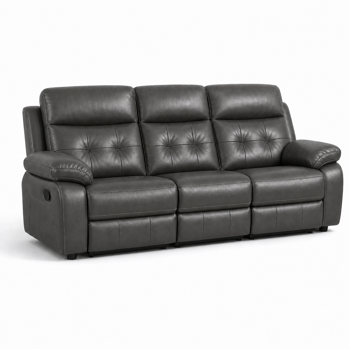 Perch Recliner 3 seater grey 02 white