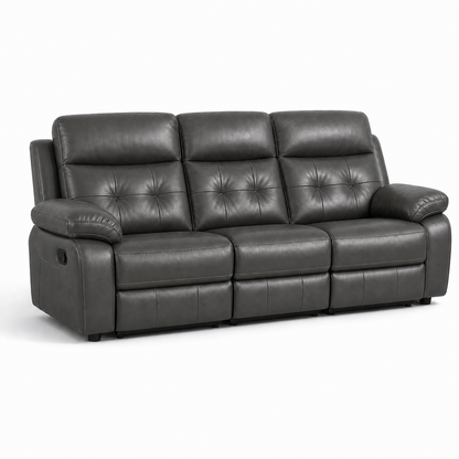 Perch Recliner 3 seater grey 02 white