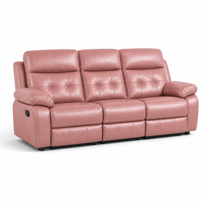 Perch Recliner 3 seater pink 02 white