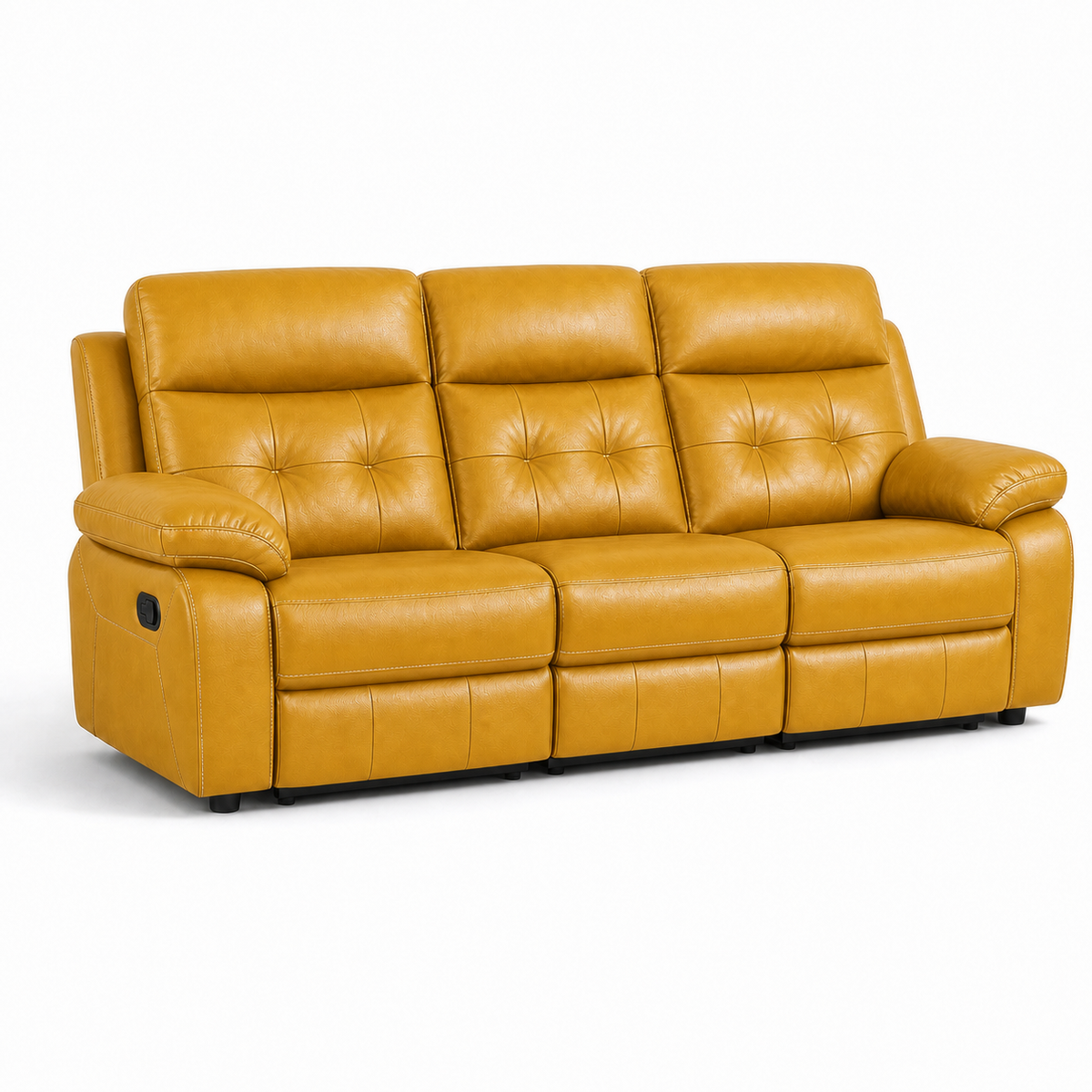 Perch Recliner 3 seater yellow 02 white