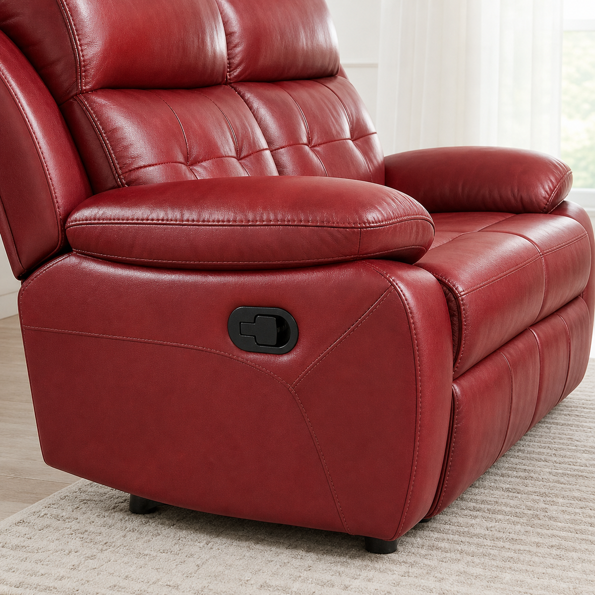 Perch Recliner upholstery and reclining detail
