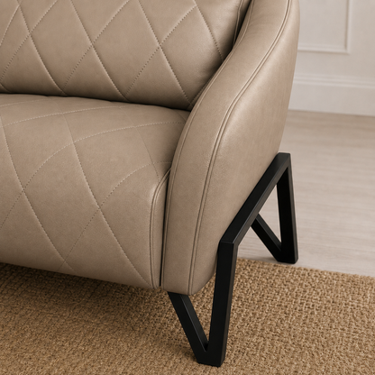 Plume 3+2+1 Sofa Set, 1 seater, beige, detail view