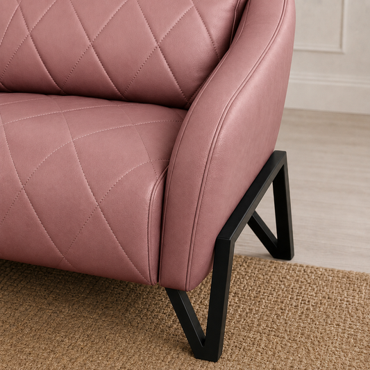 Plume 3+2+1 Sofa Set, 1 seater, pink, detail view