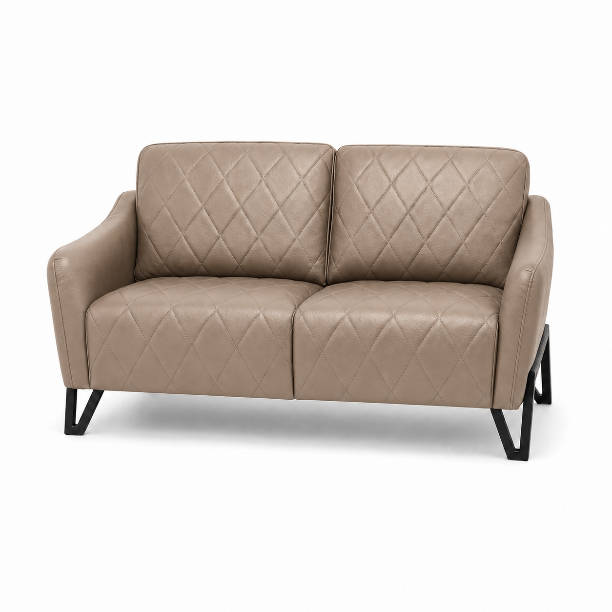 Plume 3+2+1 Sofa Set, 2 seater, beige, studio view