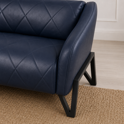 Plume 3+2+1 Sofa Set, 2 seater, blue, detail view