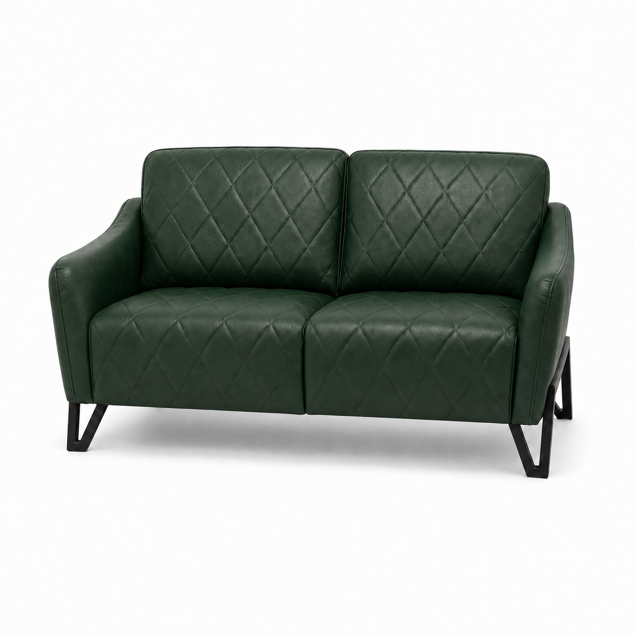 Plume 3+2+1 Sofa Set, 2 seater, green, studio view