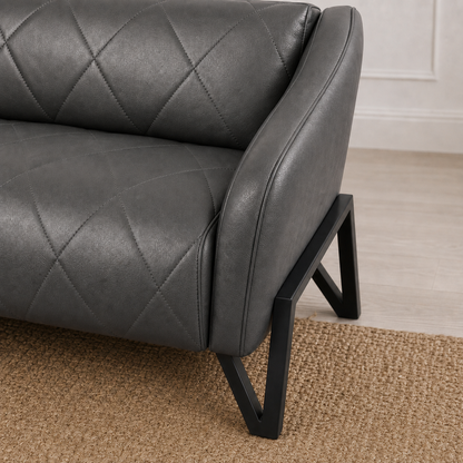 Plume 3+2+1 Sofa Set, 2 seater, grey, detail view