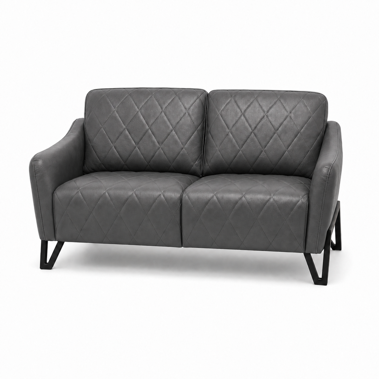Plume 3+2+1 Sofa Set, 2 seater, grey, studio view