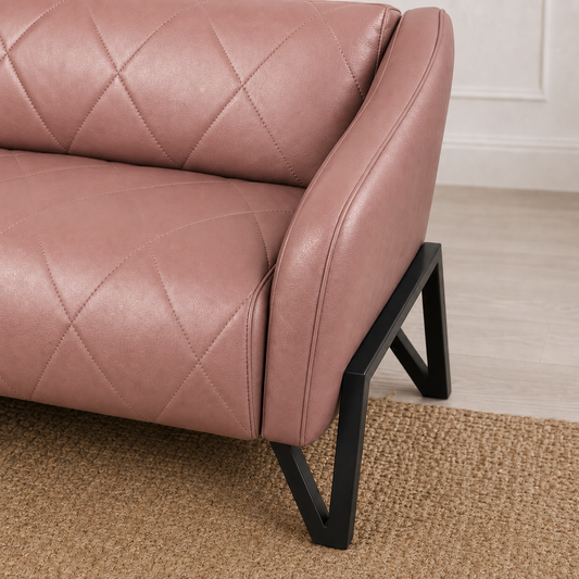 Plume 3+2+1 Sofa Set, 2 seater, pink, detail view