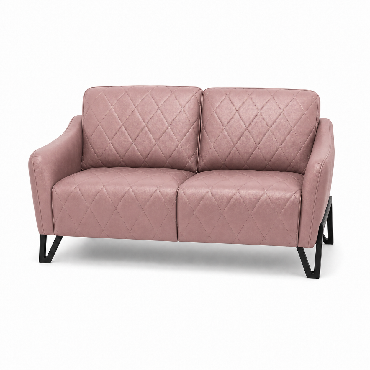 Plume 3+2+1 Sofa Set, 2 seater, pink, studio view